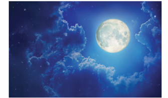 القمر جسمٌ غير مضيء بذاته، فلماذا يبدو مضيئاًً؟